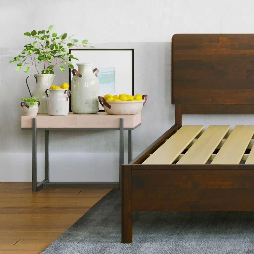 Solid Hevea Maple hardwood bed frame, designed in Ireland